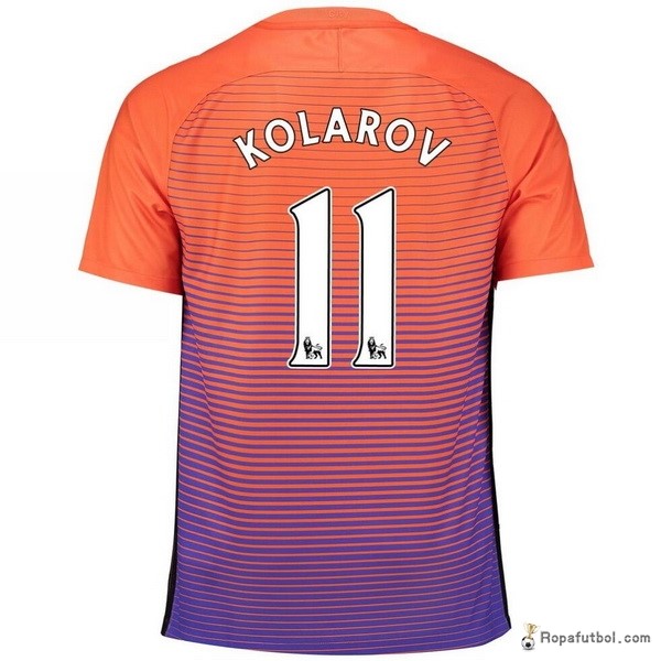 Camiseta Manchester City Replica Tercera Ropa Kolarov 2016/17 Naranja